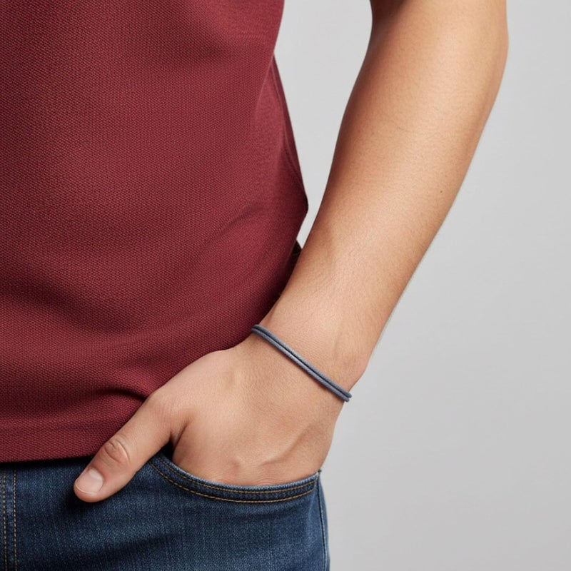 Luck Strings Adjustable Wax Nylon Cord Bracelet for Men Women Adult - Vegan Leather String | Unisex Waterproof Nautical & Surfer Style Friendship Gift, Minimalist - Image 2